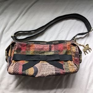 L.A.M.B for LeSportsac Gwen Stefani plaid hobo bag w/ lamb keychain